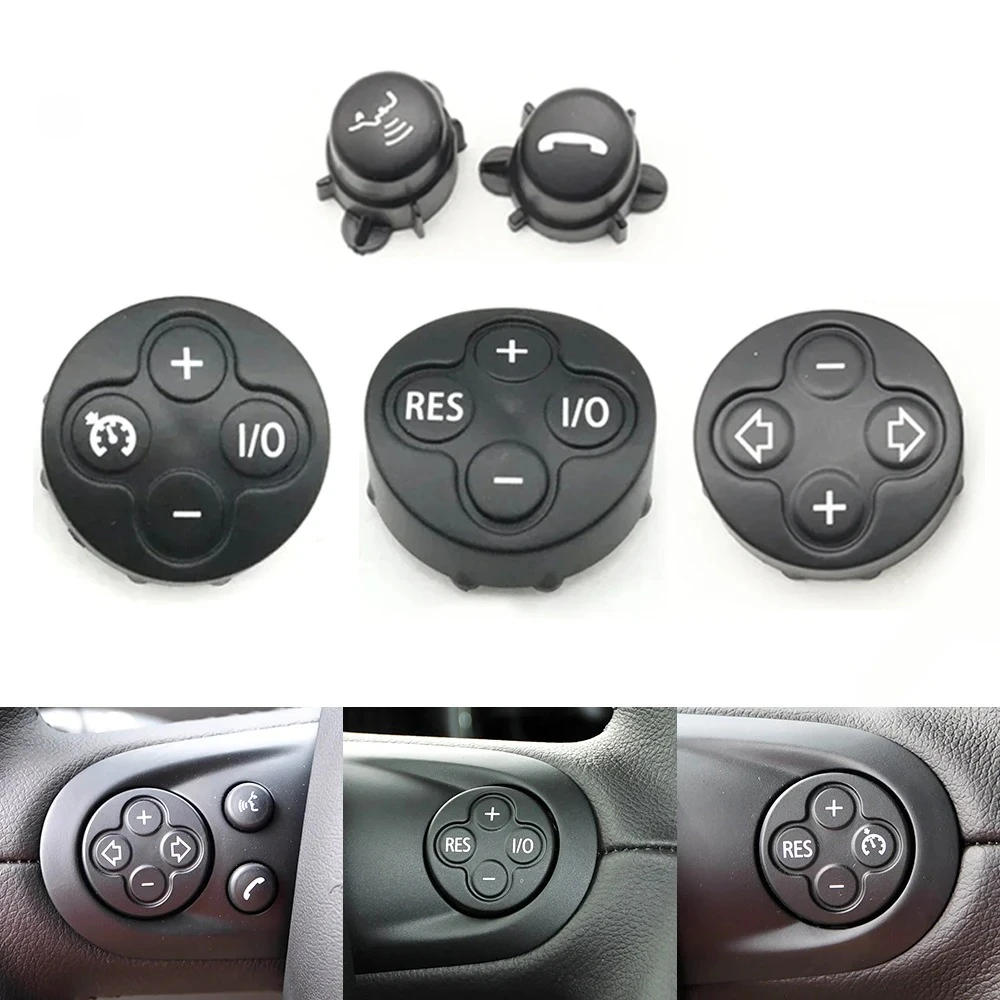 

4pcs Multifunction Steering Wheel Volume Cruise Button Cover For BMW MINI Cooper Countryman Clubman R55 R56 R57 R58 R59 R60 R61