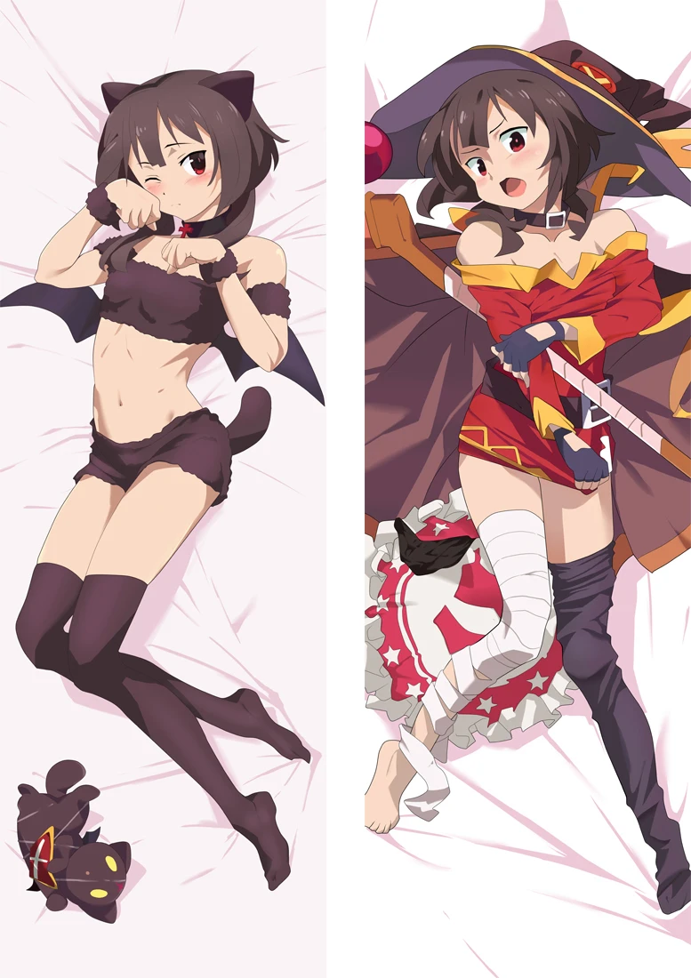 Anime błogosławi piękny świat Megumin Cosplay Dakimakura poszewka na poduszkę przytulanie rekwizyt ciała