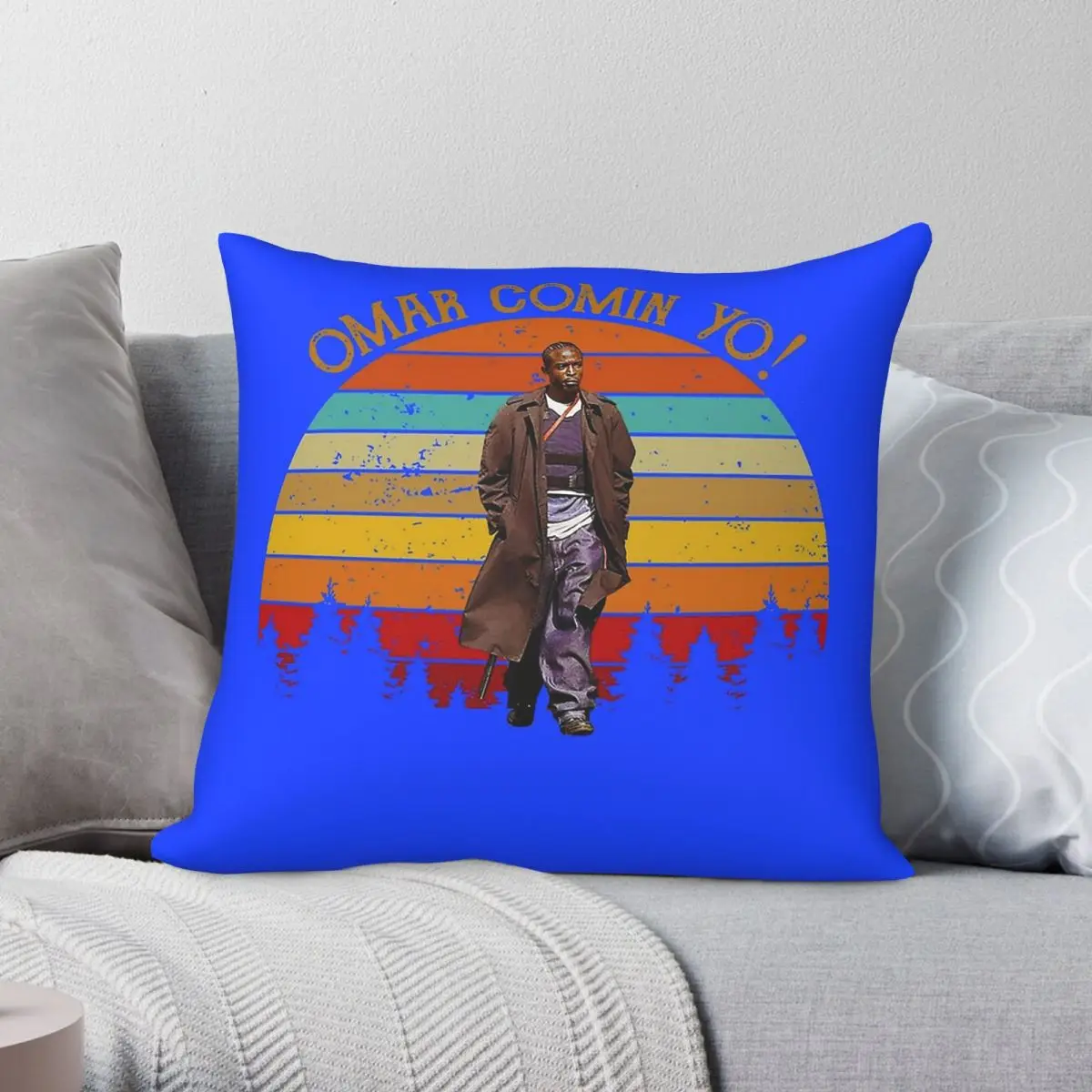 

The Wire Omar Comin Yo Pillowcase Polyester Linen Velvet Creative Zip Decor Bed Cushion Case