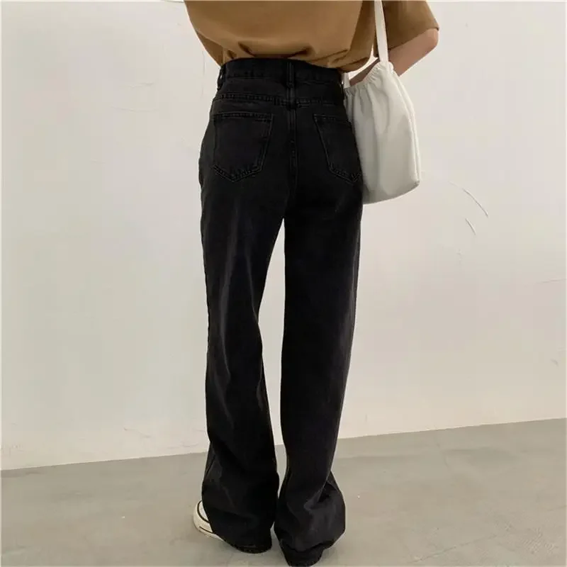 

Джинсы женские универсальные свободные черные простые брюки полной длины сексуальная женская одежда вечерние классические винтажные подростковые консервативные зрелые Ins