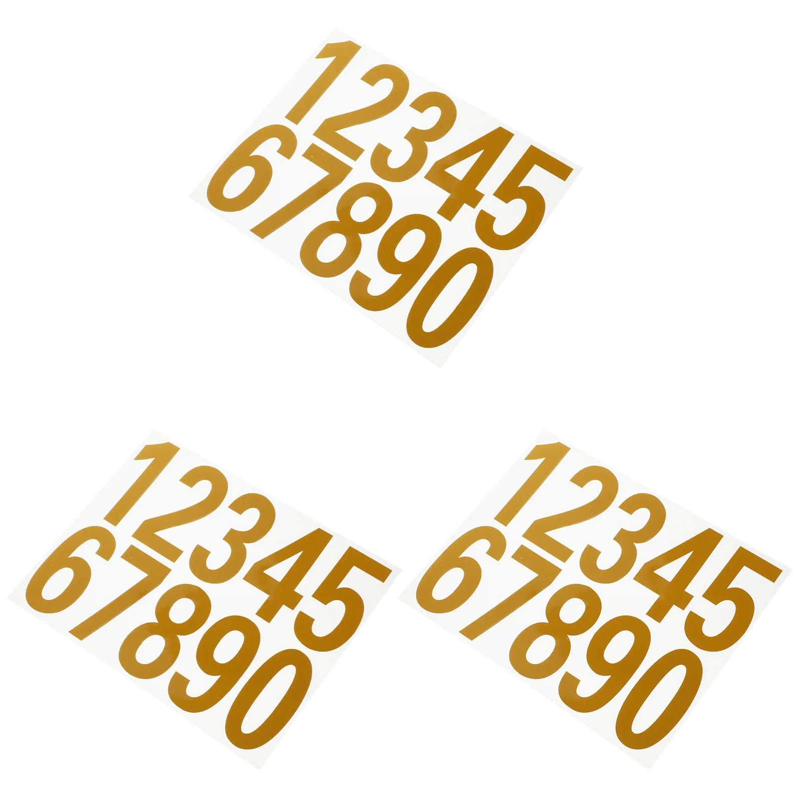 

4 Sets 0-9 Reflective Stickers Mailbox Door Address Waterproof Pet Material Easy Apply For Car Sign Window Hotel Door