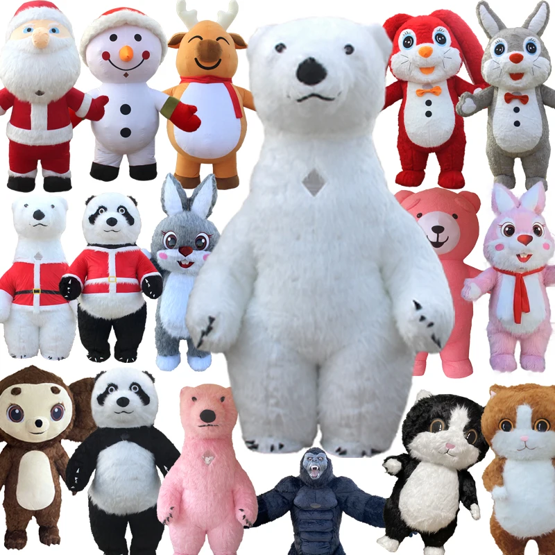 

2024 Popular Cute Polar Bear Mascot Inflatable Costume 2m/2.6m/3m Giant Plush Doll Cosplay Panda