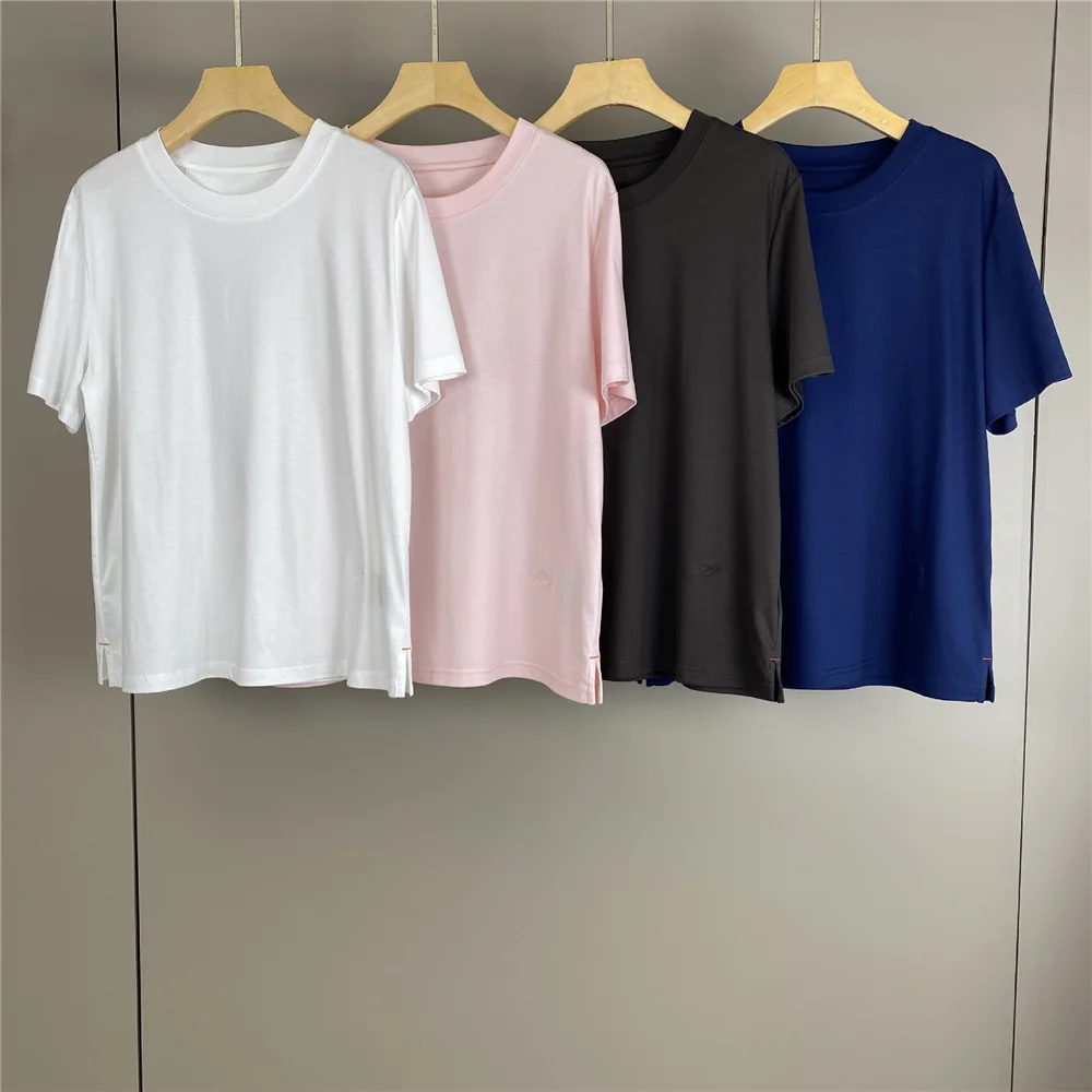 

Women's T-Shirts 100 Cotton Round Neck Casual Pullover Top Fashionable Commuter Short Sleeve