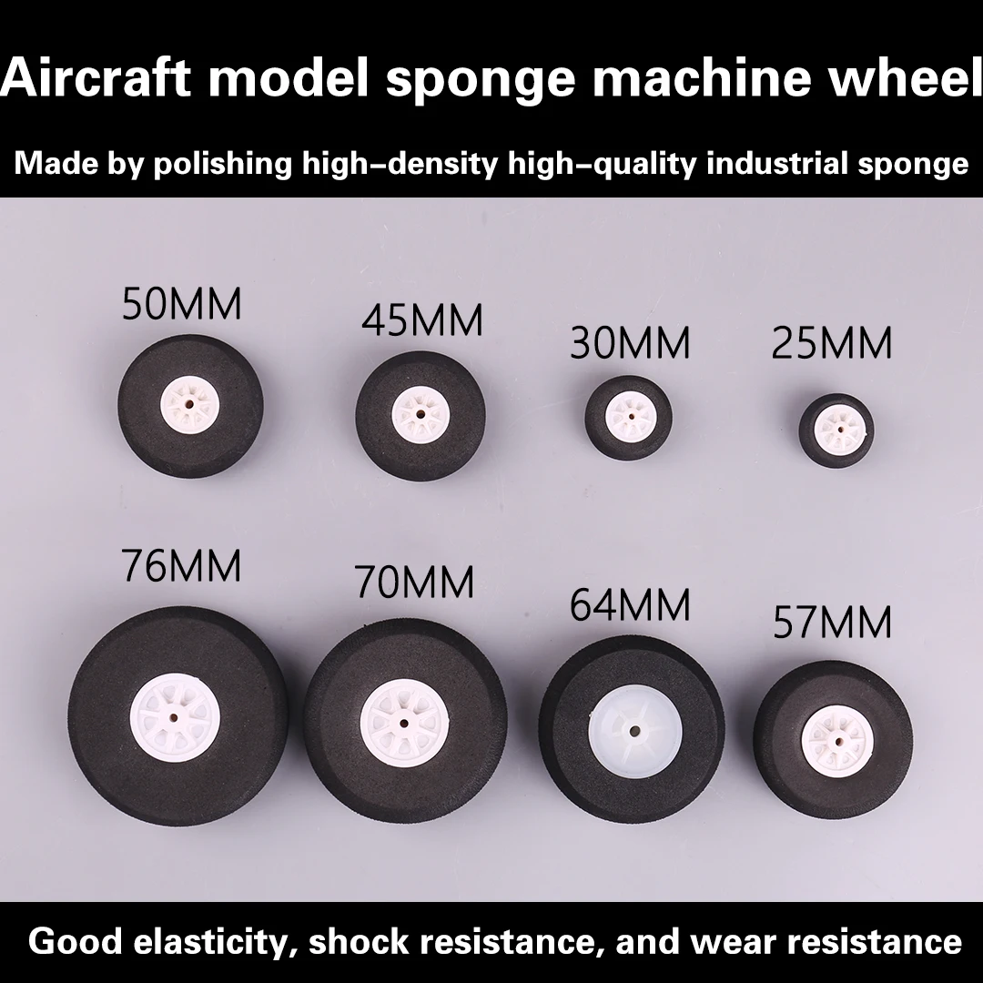 Rc Fixed-wing Airplane Sponge tyre（diameter25 30 45 40 50 57 64 70 76mm ）DIY Aircraft Landing Gear EVA Wheel Universal