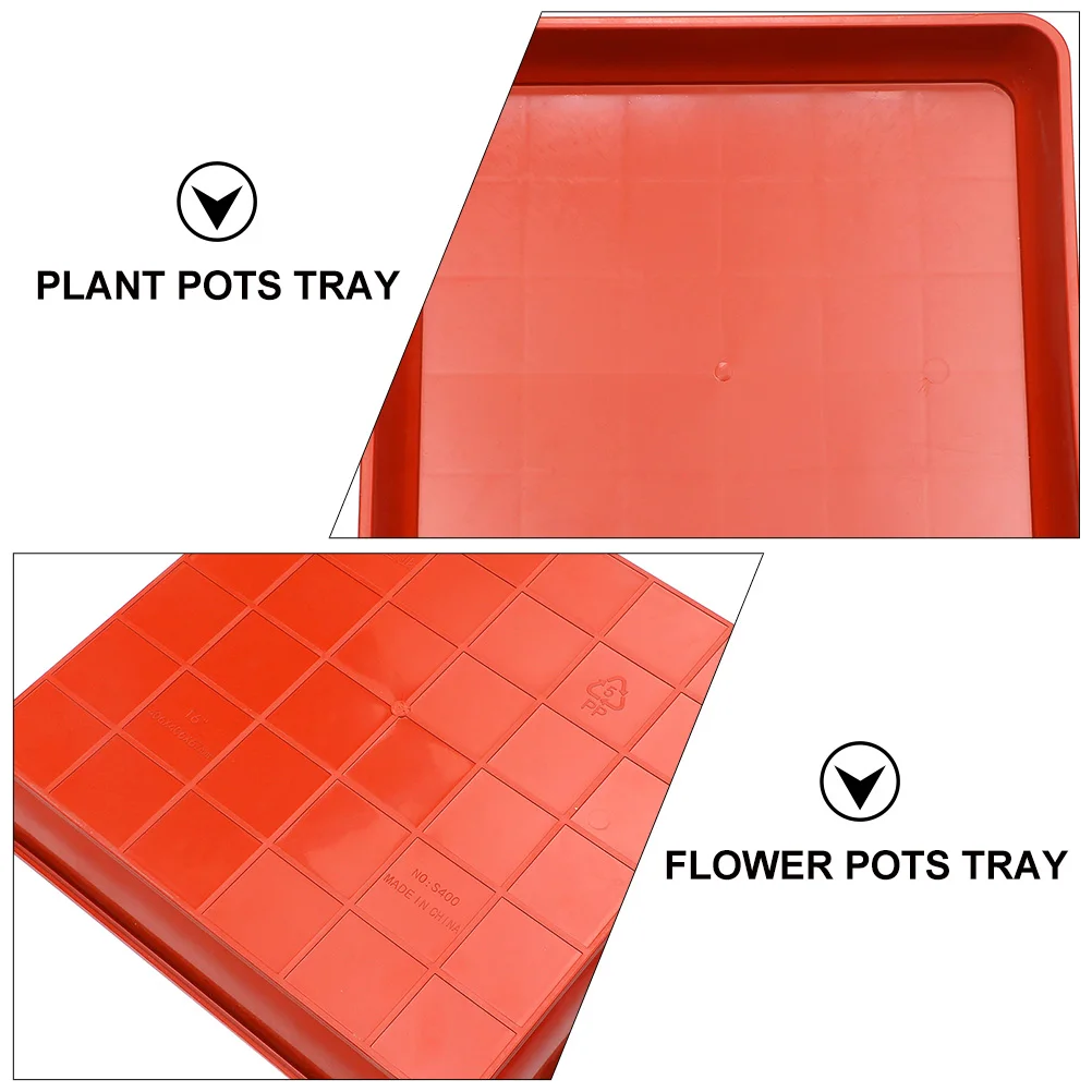 

2Pcs Resin Plastic Tray Square Plant Saucer Drip Tray for Flower Pots Succulent Plants Garden Indoor Use Small Plant Pots Sauser