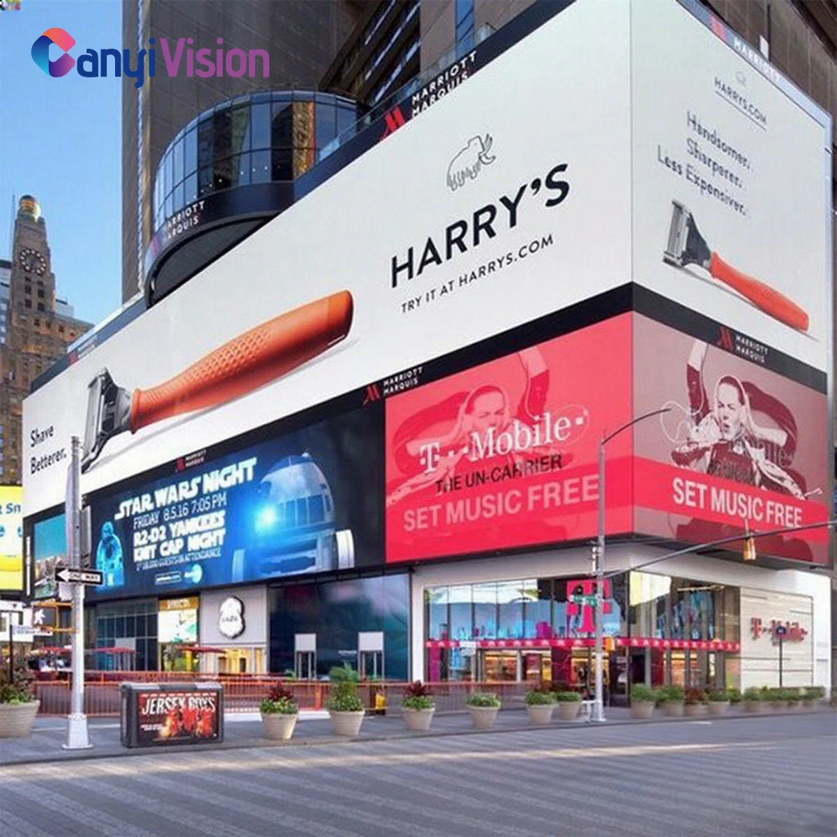 P8 Die-cast Aluminum Outdoor LED Billboard Video Wall Common Cathode LED Display Energy-saving LED Display