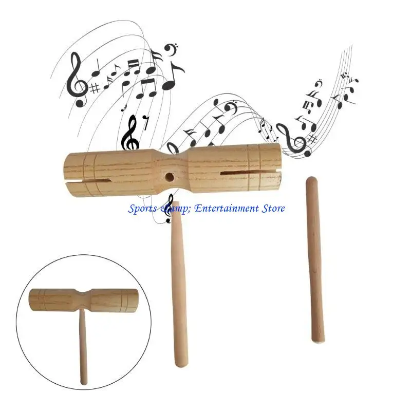 G7NF Orff Instrument Handheld Rhythm Blocks Musical Tone Block Percussion Blocks
