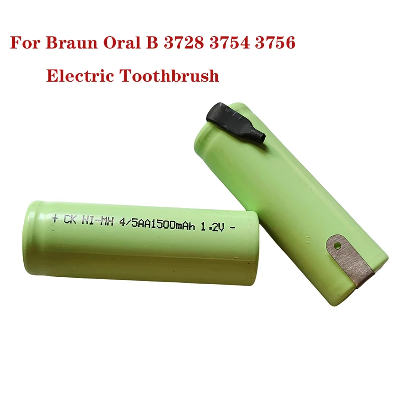 1.2V 4/5AA 1500mAh Ni-Mh 4/5 AA Ni Mh Rechargeable Battery With Pins For Braun Oral B 3728 3754 3756 Electric Toothbrush