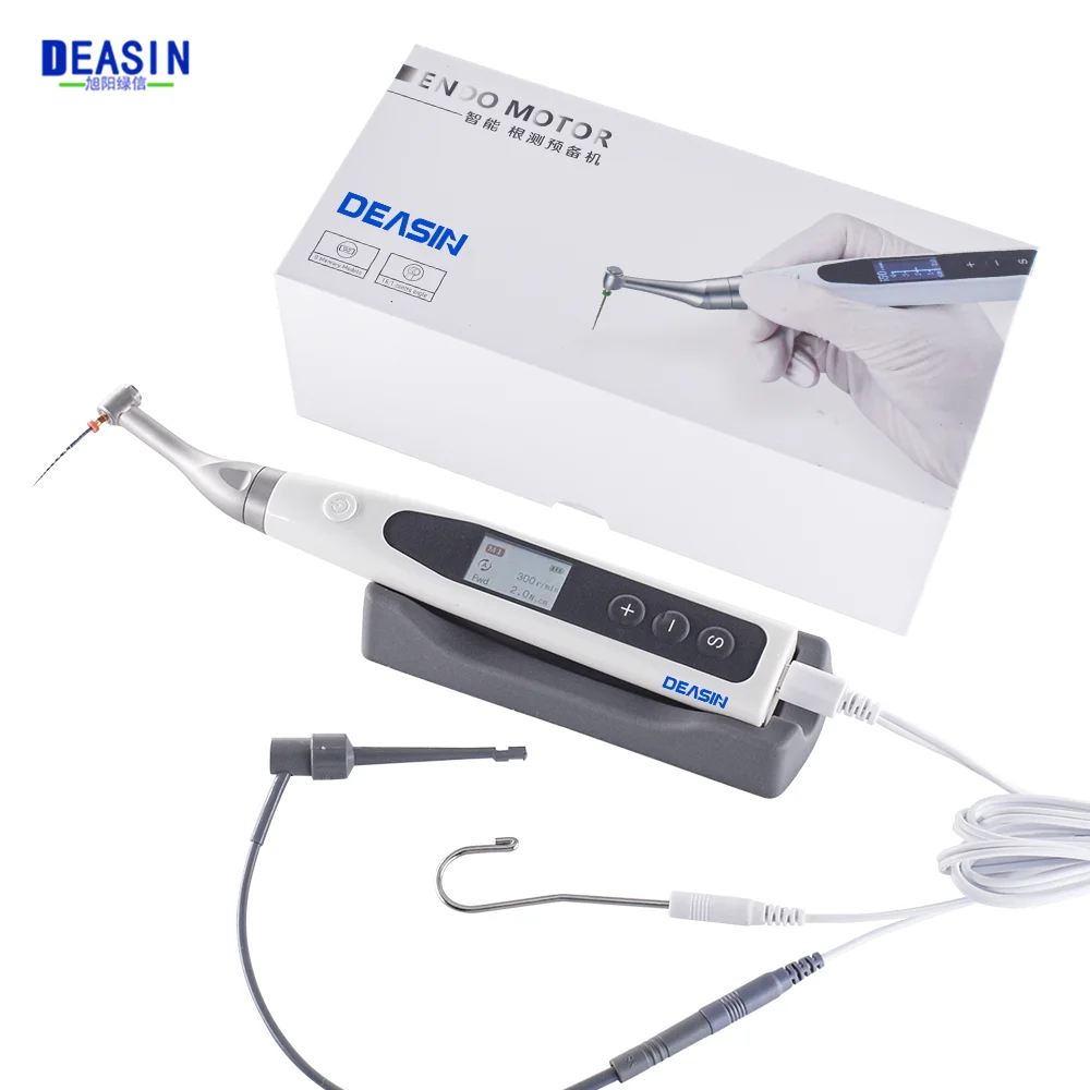 Deasin Dental 2 IN 1 Wireless Endomotor With Built-in Apex Locator Endodontic Motor With 16:1 Contra Angle Dentistry Equipment