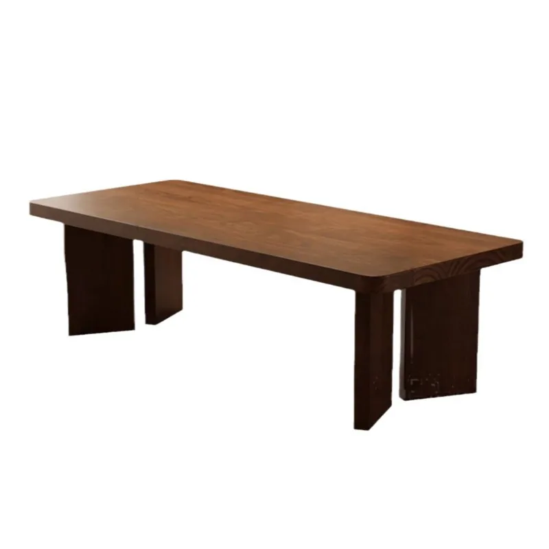 

Modern simple solid wood home dining table creative art commercial reception table