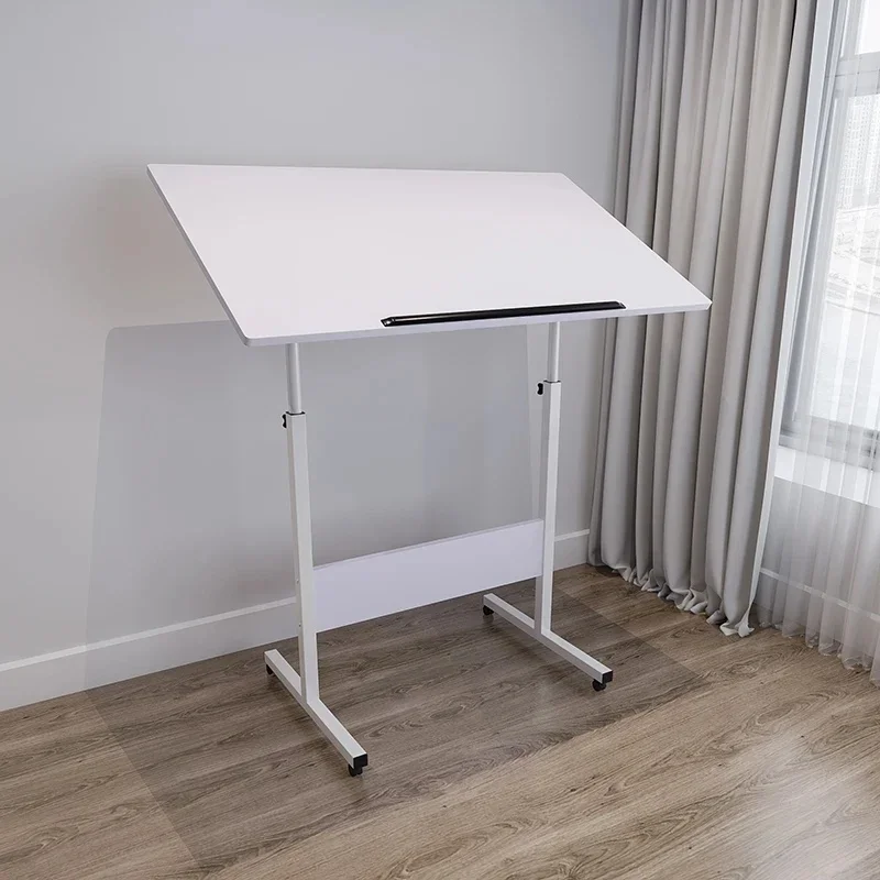 Escritorio de Oficina para Dibujo y Computación, Mesa Elevadora Inclinable para Portátil, Mesa Plegable Móvil, Mesa Elevable, Muebles de Oficina