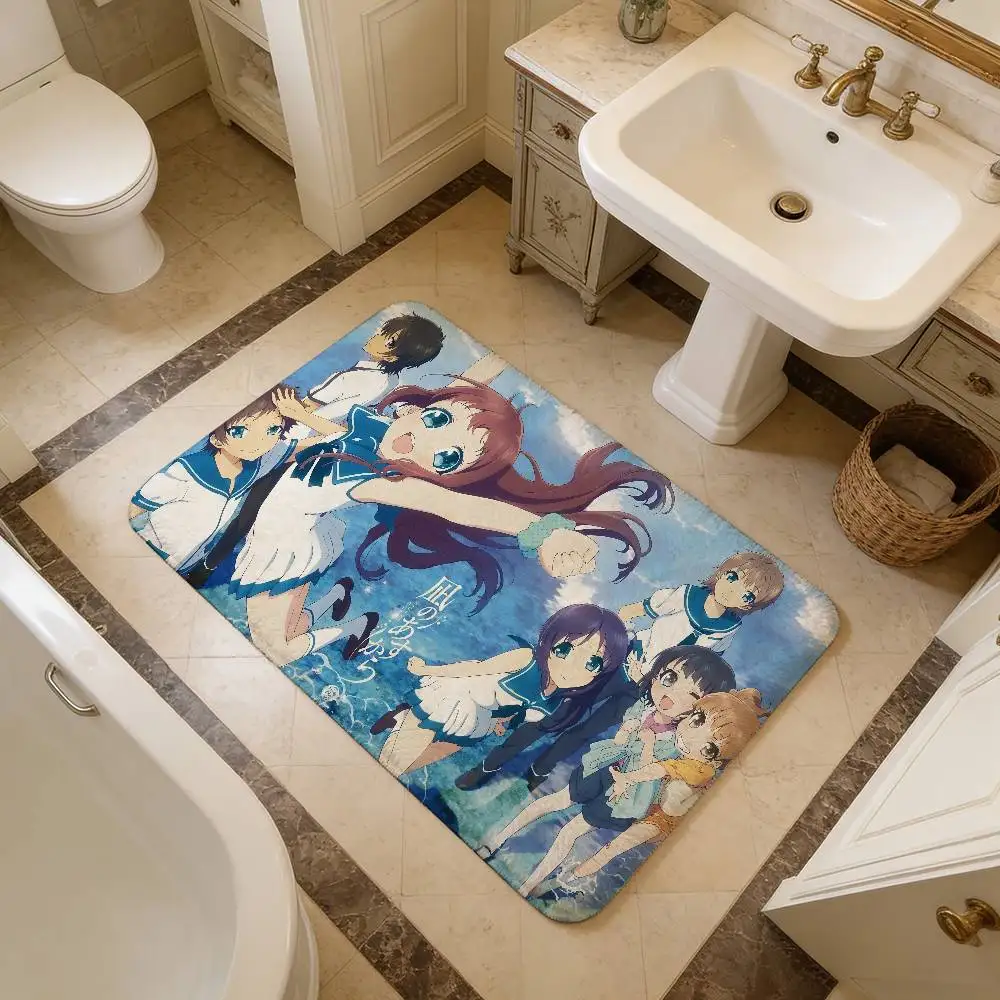 ANIME N-Nagi Asu A Lull S-Sea Bathroom Mat Anti-slip Absorb Water Long Strip Cushion Bedroon Mat Welcome Doormat