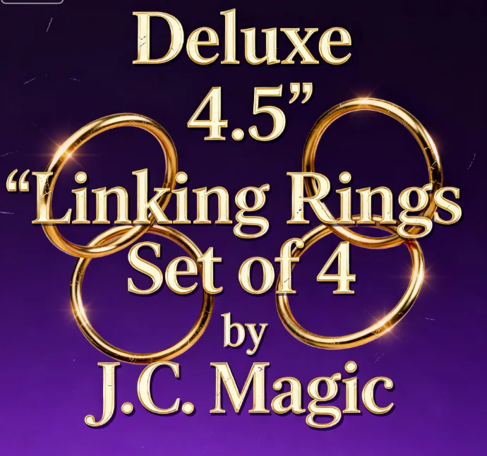 

Deluxe 4.5" Linking Rings Set of 4 by J.C Magic - Chrome Plated for Stage & Close-Up Magic Tricks