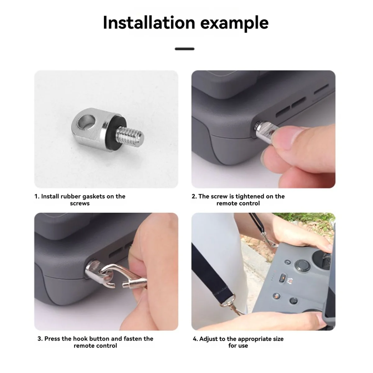 【تصقيد الأخير!】لـ DJI Mavic 4Pro RC Pro 2 حبل تحكم عن بعد مضاد للسقوط خطاف مزدوج حزام الرقبة حبل معلق متين