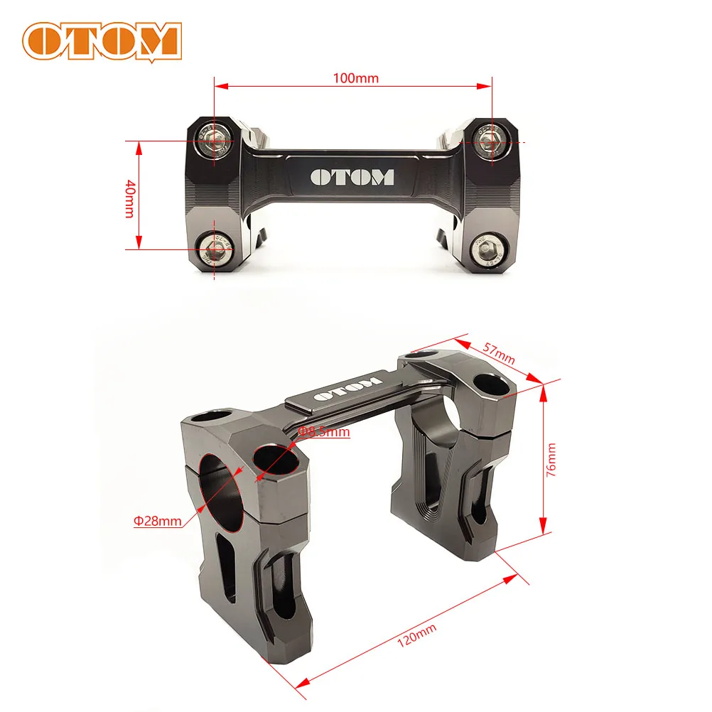 Motorcycle HandleBar Clamp Integrated Gland Handlebar Mount Base Handle Bar Riser For KAYO T4 GUIZUN MX6 Off-road Motocross Part