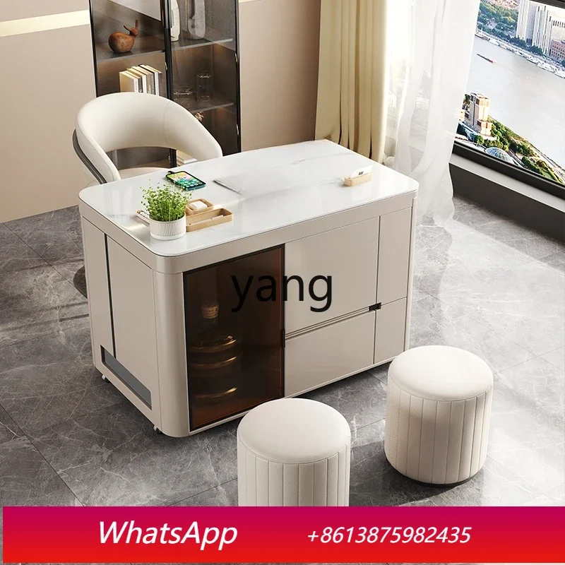 

LMM simple balcony small apartment Kung Fu tea table household intelligent multi-functional telescopic mobile tea cart