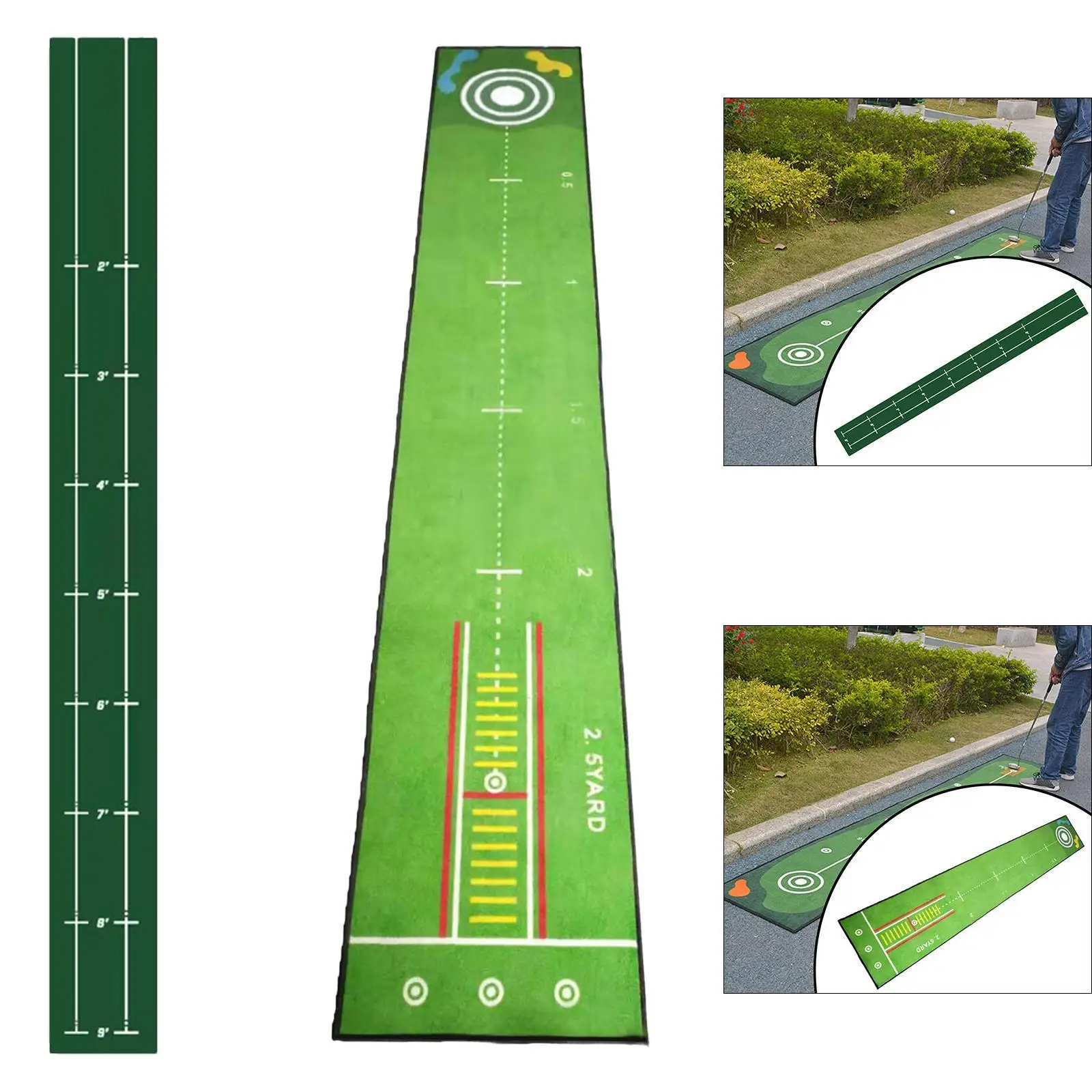 

Golf Putting Mat Gift for Golfer Portable Golf Practice for Park Home Office