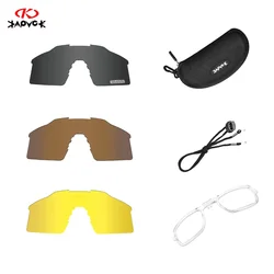 Kapvoe & Scvcn Brand Replacement Lenses Red Blue Green Polarized Lens Photochromic Cycling Bicycle Sun Glasses Myopia frame