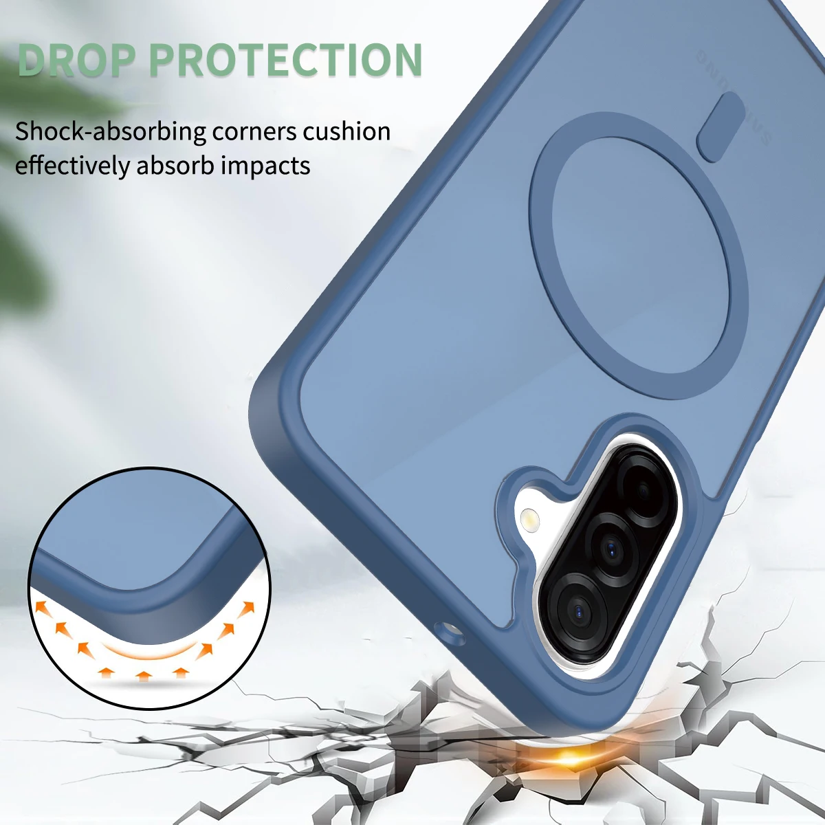 Für Galaxy A17 5G Matte Magnetische Hülle, Kompatibel mit MagSafe, Fallschutz, Schlanke Durchsichtige Abdeckung für Samsung Galaxy A16, A26 – Detail 9
