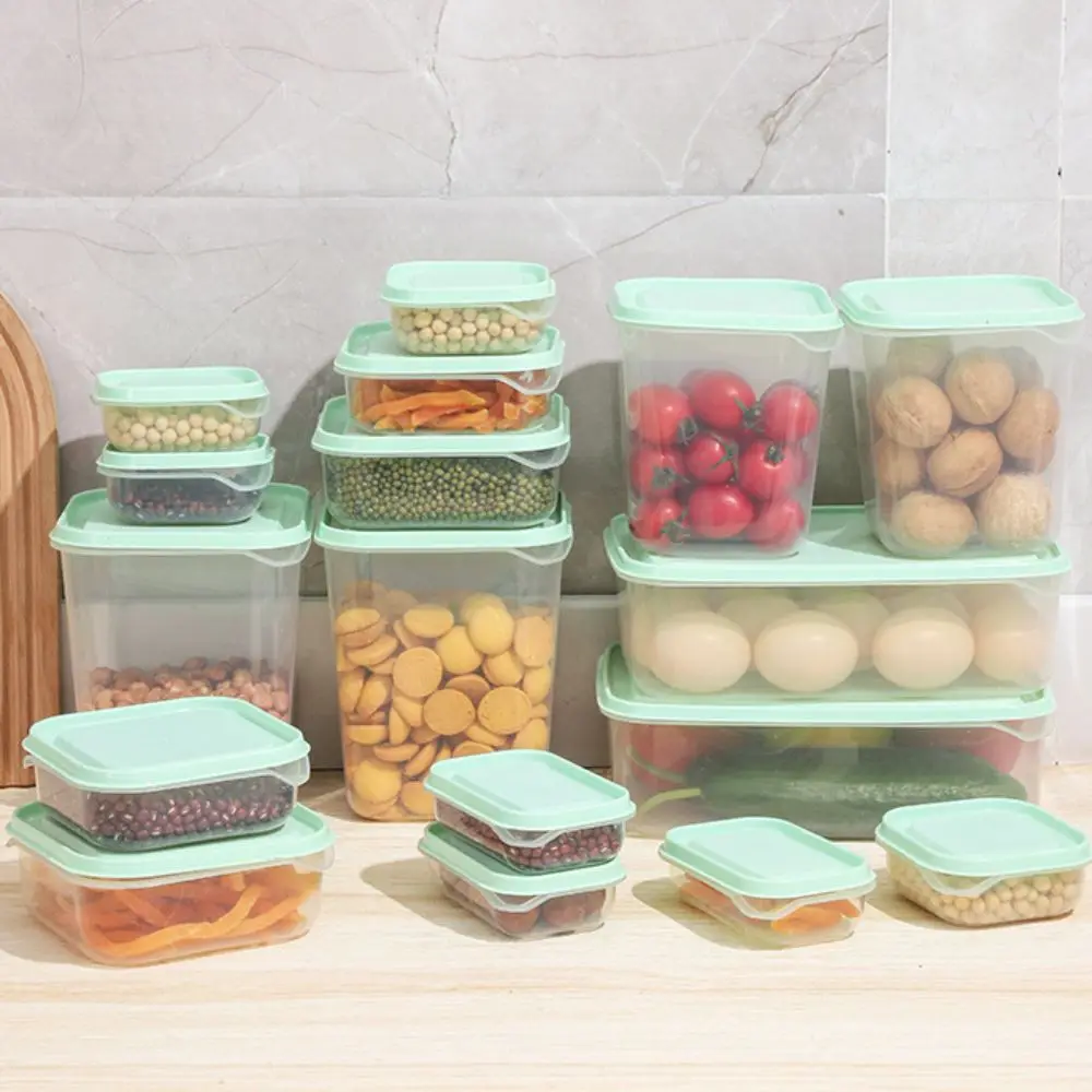 

17Pcs/Set Stackable Fresh Keeping Box with Lid Reusable Food Storage Box Sealed Plastic Meal Prep Container Dishwasher