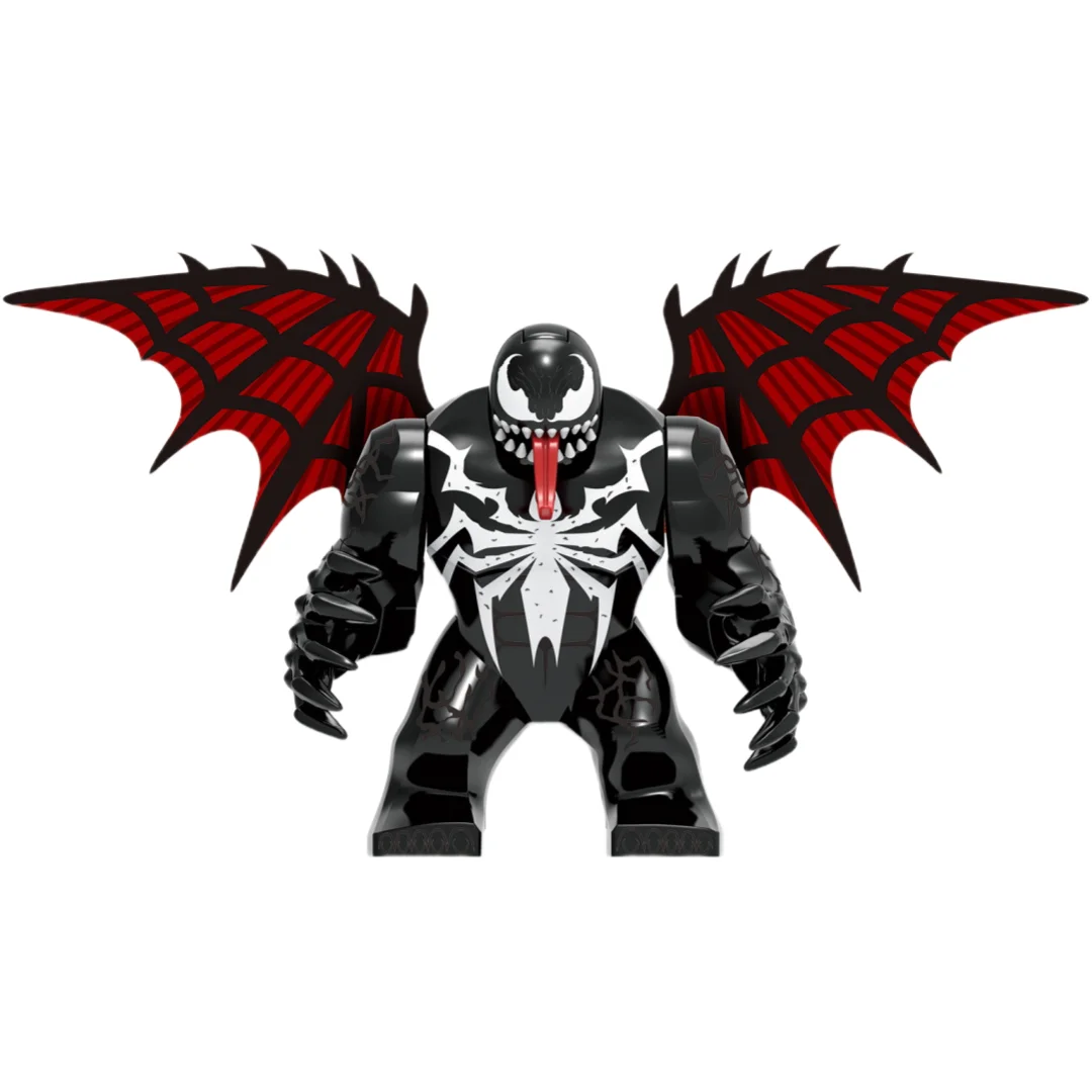 Building Blocks Marvel Transformation Figures Big Goblin Spiderman Iron Man Venom Captain Hawk Deadpool Technic Armor Gift Toys