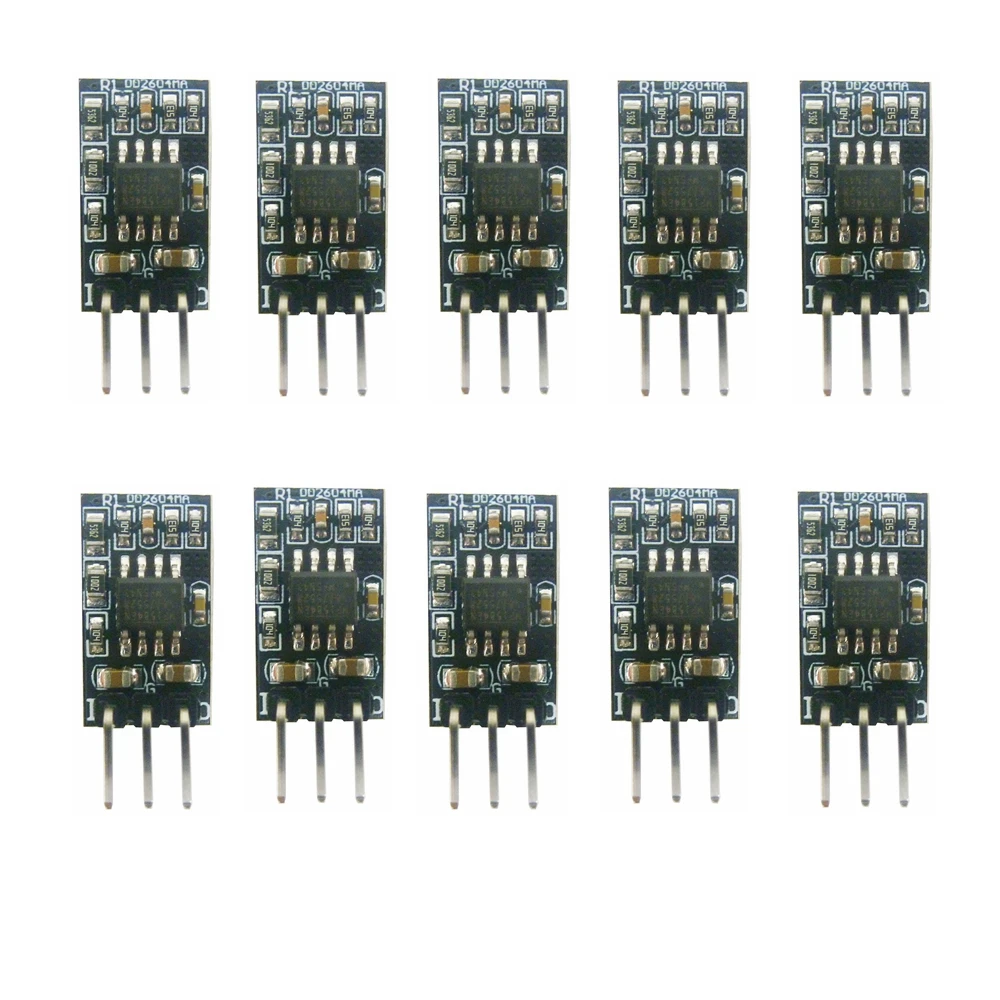 

10 PCS mini size 2A DC-DC 4.5V-27V to 3.3V 4.2V 5V Buck Converter Module DD4012SA DD2712SA L7805 Upgraded version Board