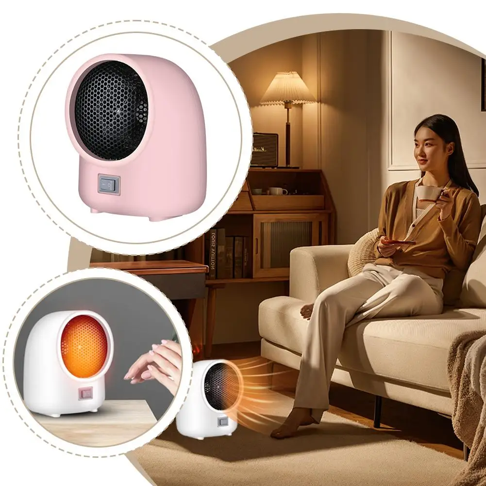 سخان مروحة سطح المكتب، تصميم محمول مدمج للاستخدام المكتبي المنزلي، يوفر مساحة توفير تسخين سريع فعال #2