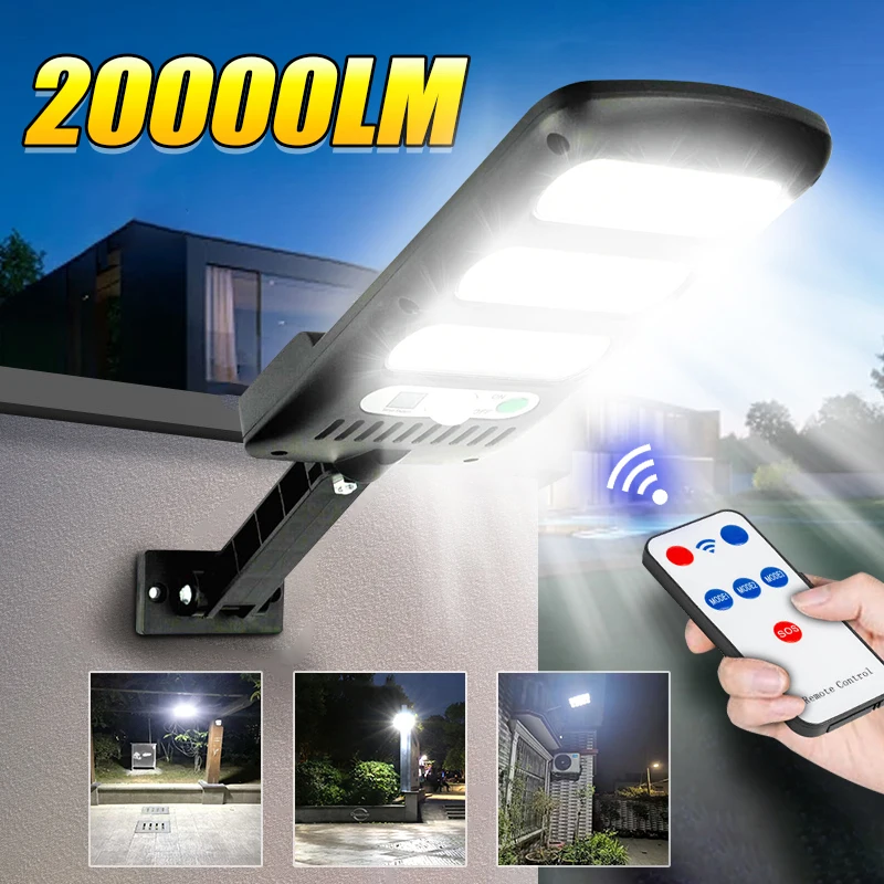 

Newest Solar Outdoor Lights 9900LM Outdoor Solar Lamp Of Motion Sensor 4Mode Waterproof IP65 Solar Garden Light Street Yard lamp