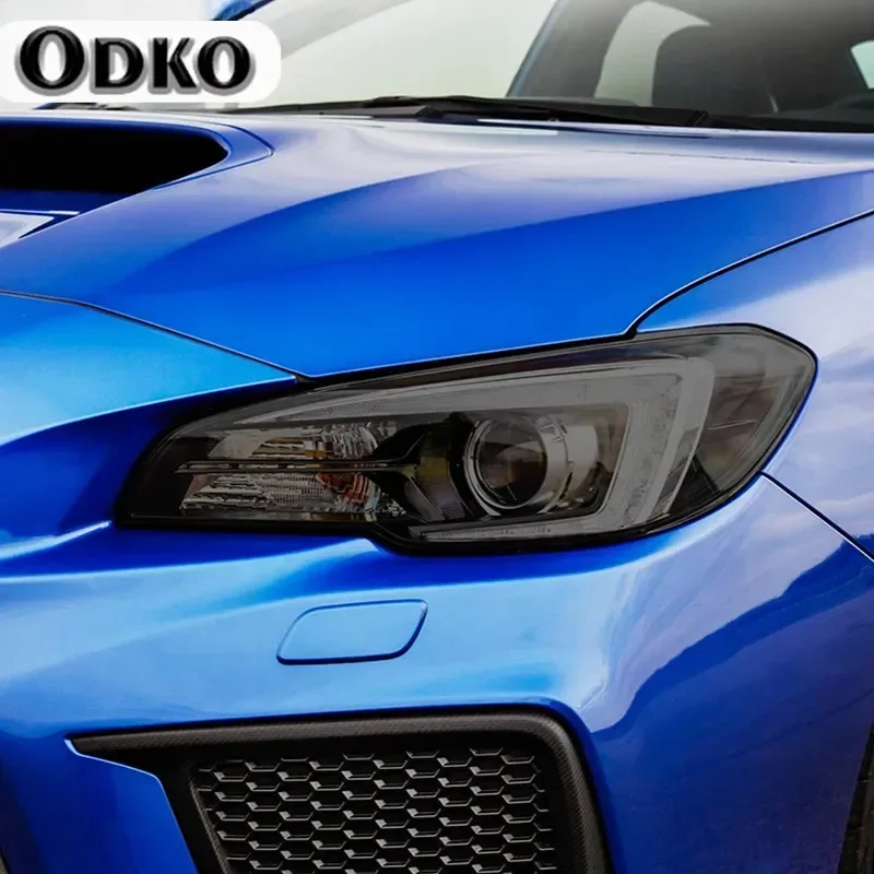 2 Pcs Car Headlight Protective Film Smoked Black Tint Wrap Vinyl Transparent TPU Sticker For Subaru WRX 2015-2021 VA STI