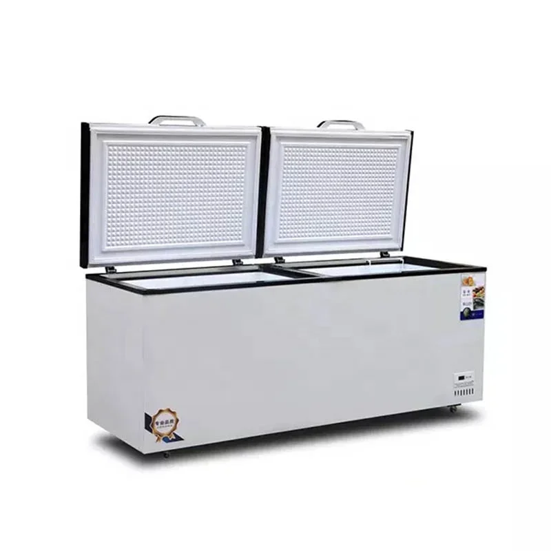 

Прямая продажа с фабрики, горизонтальная двойная дверная морозильная камера для коммерческого супермаркета