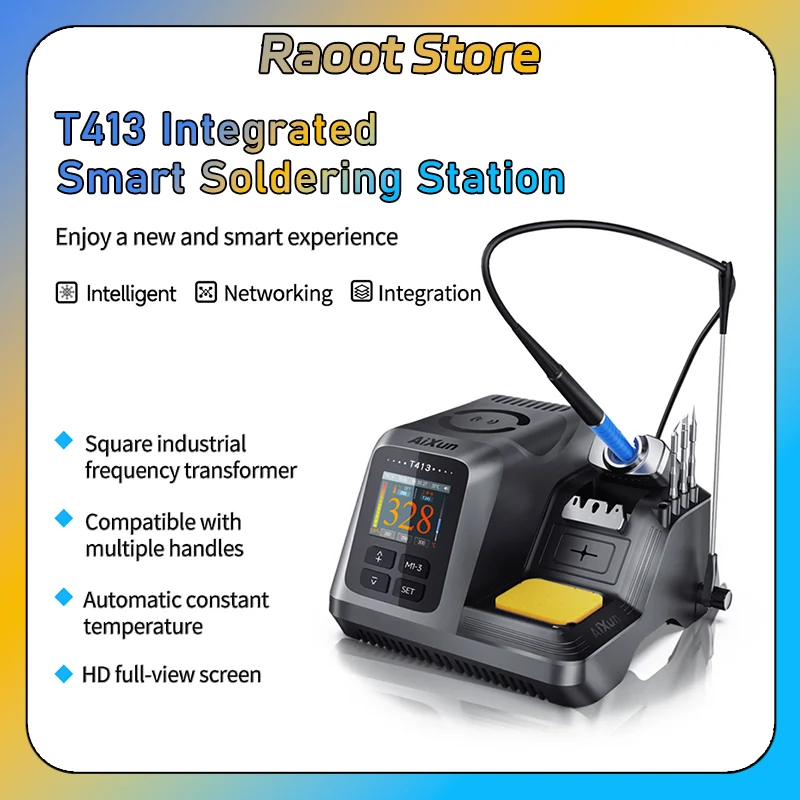 

AIXUN T413 200W Integrated Intelligent Precision Soldering Station Compatible T210/T245/T225 Handle for Repair Welding Equipment