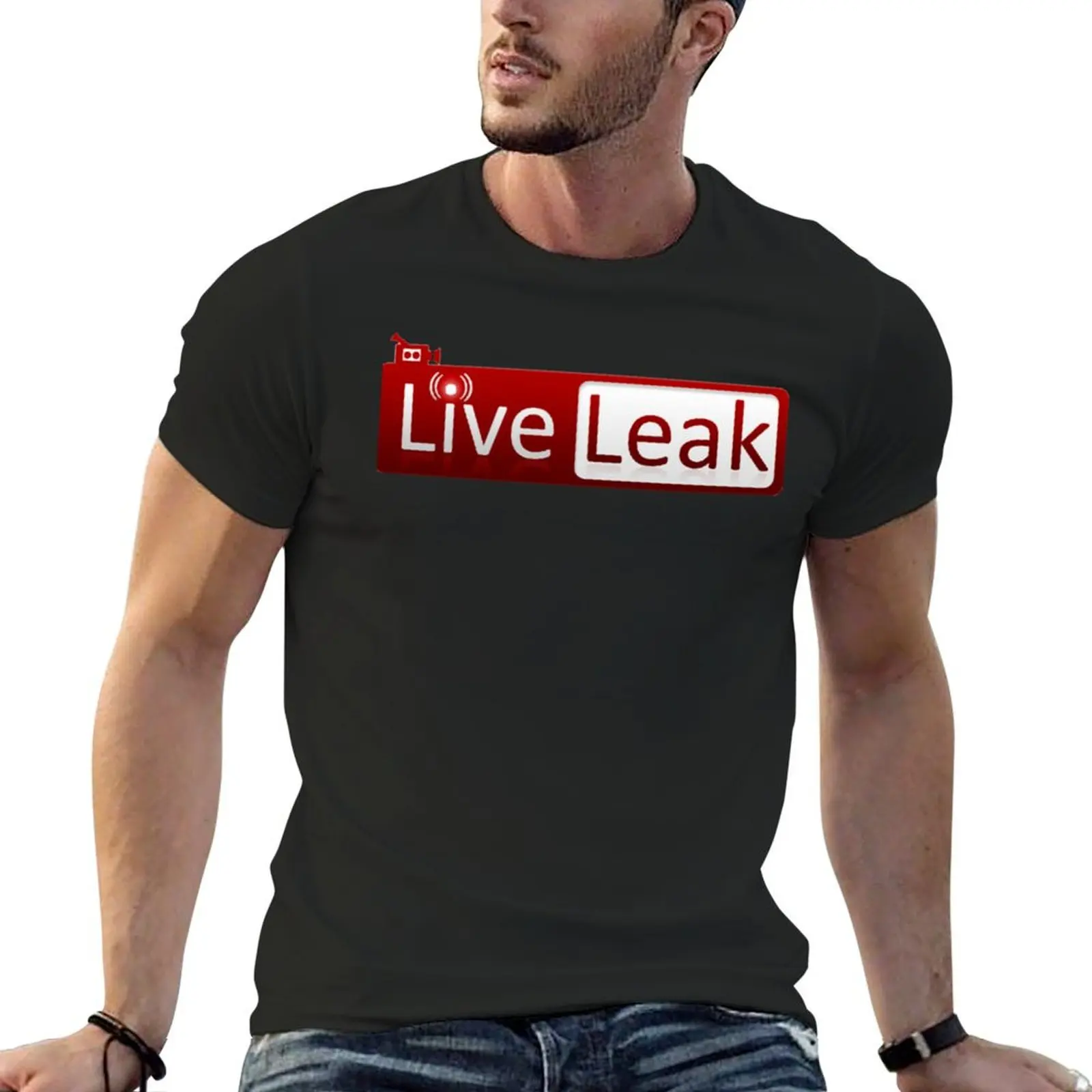 Live Leak T-Shirt summer tops plain mens graphic t-shirts big and tall