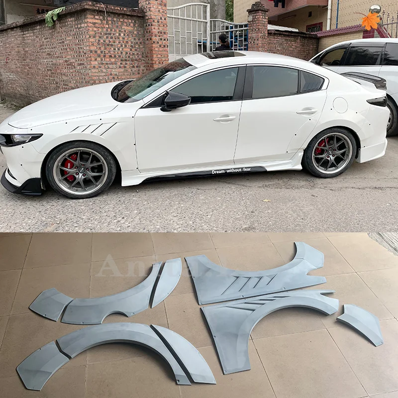 Fender Flares Wheel Brow Protector Plate For Mazda 3 Axela 2019 2020 2021 Sedan Wing Decorative Accessories Wide Body Kit