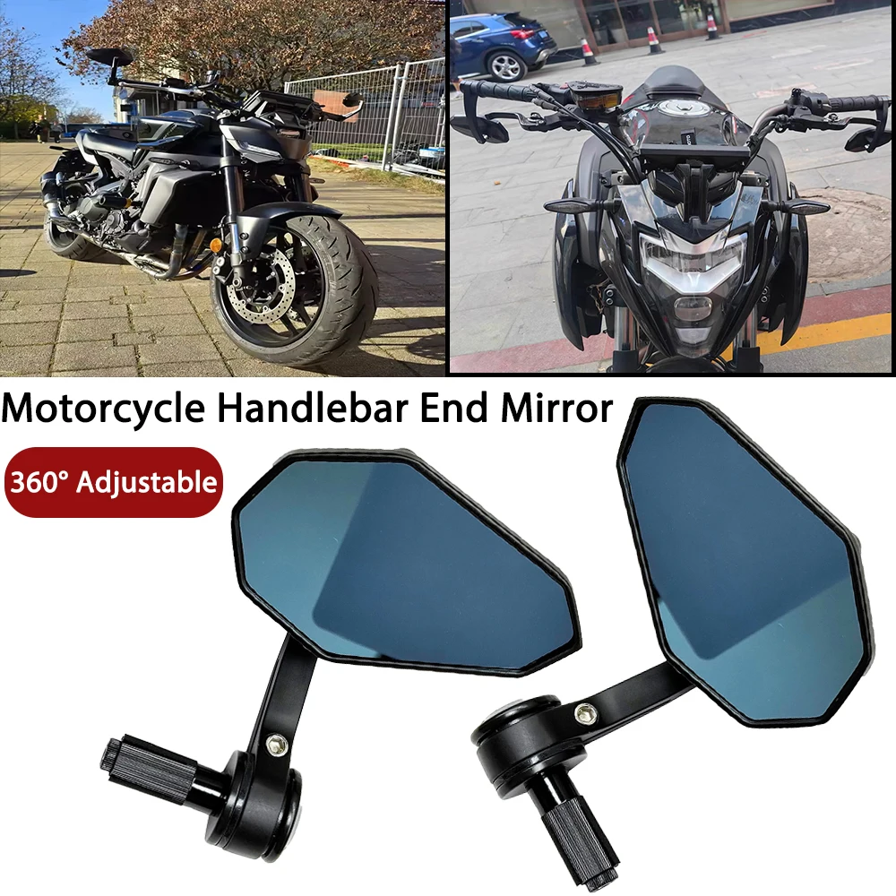 

Universal 7/8inch Motorcycle Handlebar End Rearview Mirrors 2pcs Aluminum Alloy Fit For Most Motorcycles