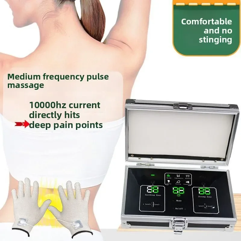 New Intermediate Frequency Massage Gloves Personal Care Beauty Massager Pulse Portable