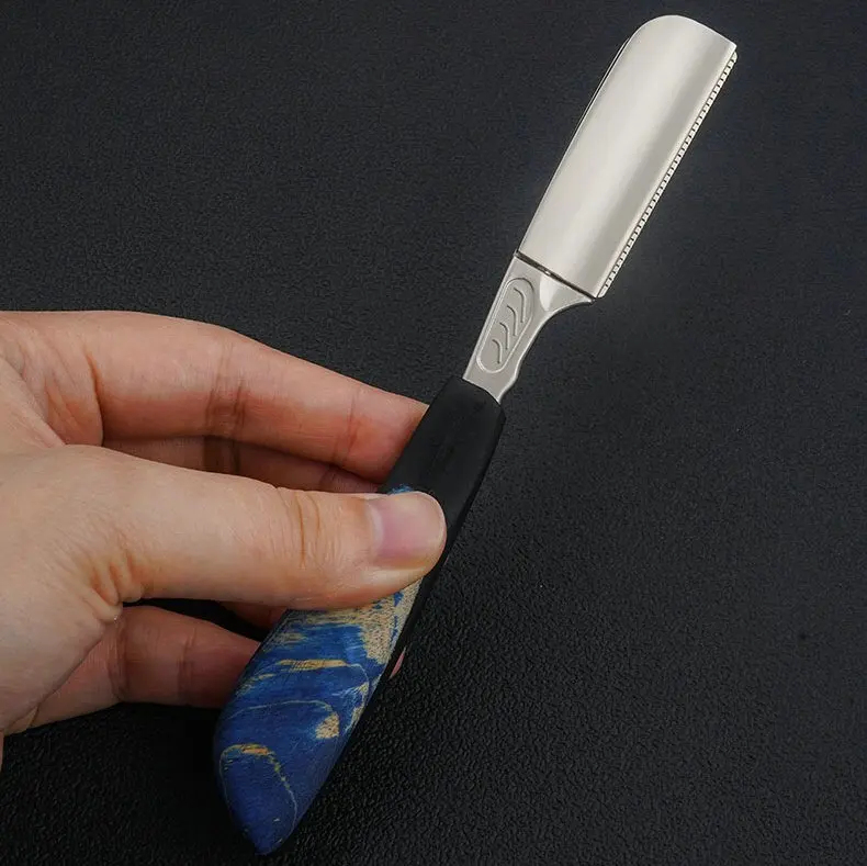 Парикмахерская бритва, стилист, винтажный скребок, держатель для бритвы и лезвий, ручка, держатель для бритвы, подарок