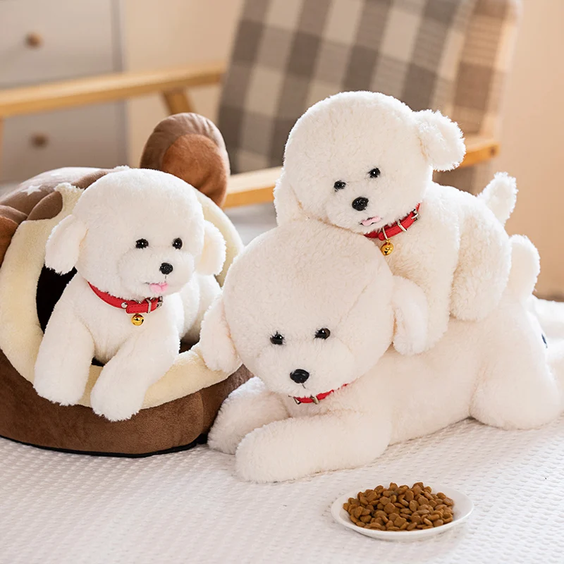 

Cute Simulation Bichon Dog Plush Toy Anime Likelife White Pup Stuffed Animal Plushies Doll Kawaii Maltese Dogs Puppy Soft Toys