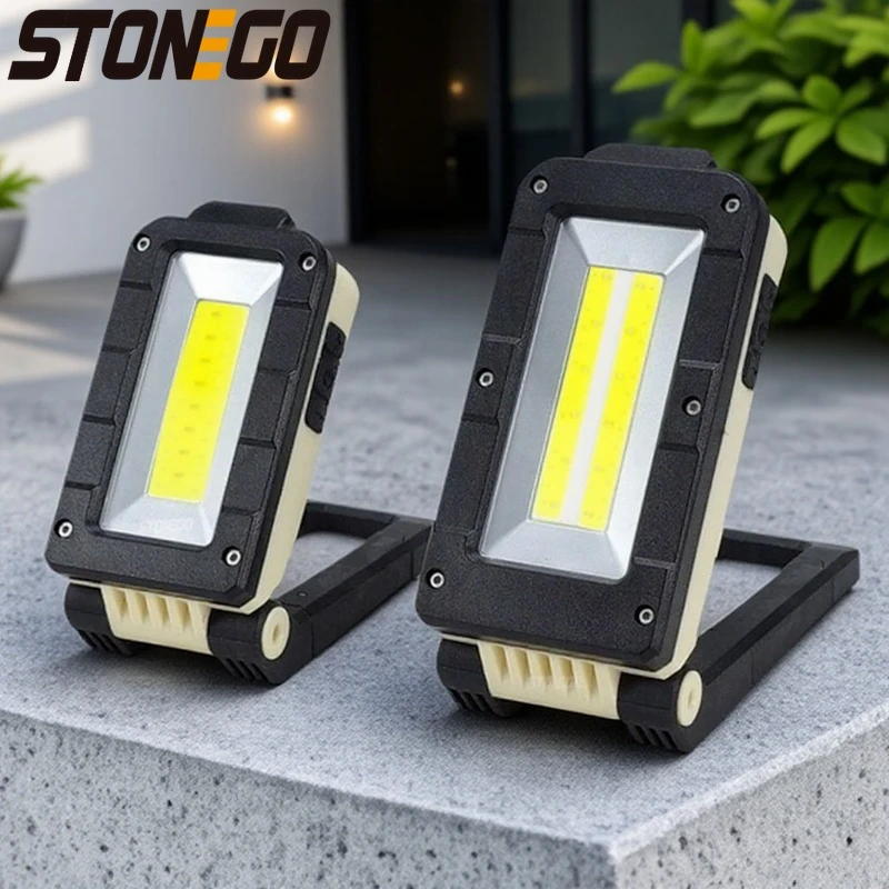 Folding Rechargeable Mobile Work Light USB Portable Handheld Flashlight with Magnet Outdoor Camping Lighting