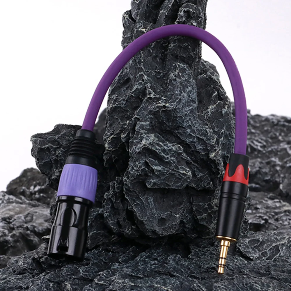 XLR to 3.5mm Cable,AUX 3.5mm Stereo Jack to 3Pin XLR Male Microphone Audio Adapter Cord for Computer SLR Camera Record Mixer