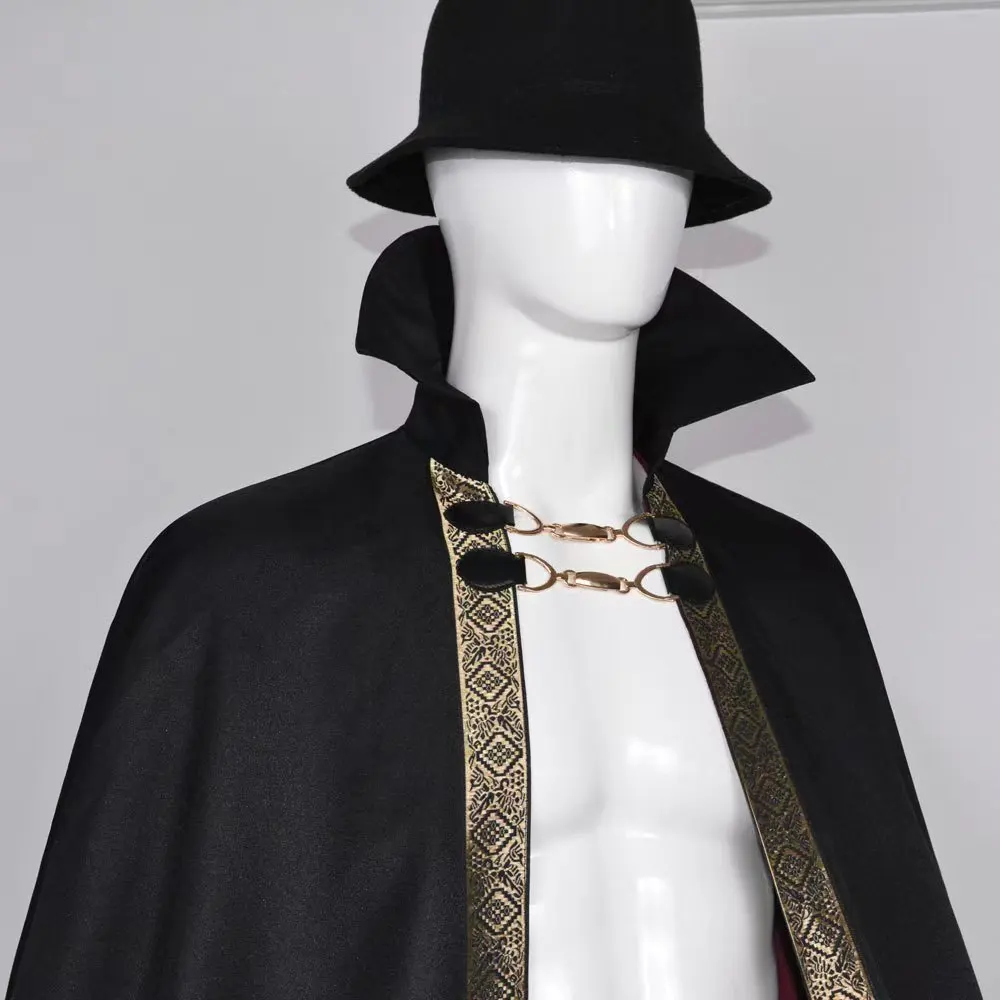 Fancy Medeival Vampire Cosplay Costume Adult Dracula Devil Witch Cape Gothic Steampunk Halloween Cloak Disfraz Performance