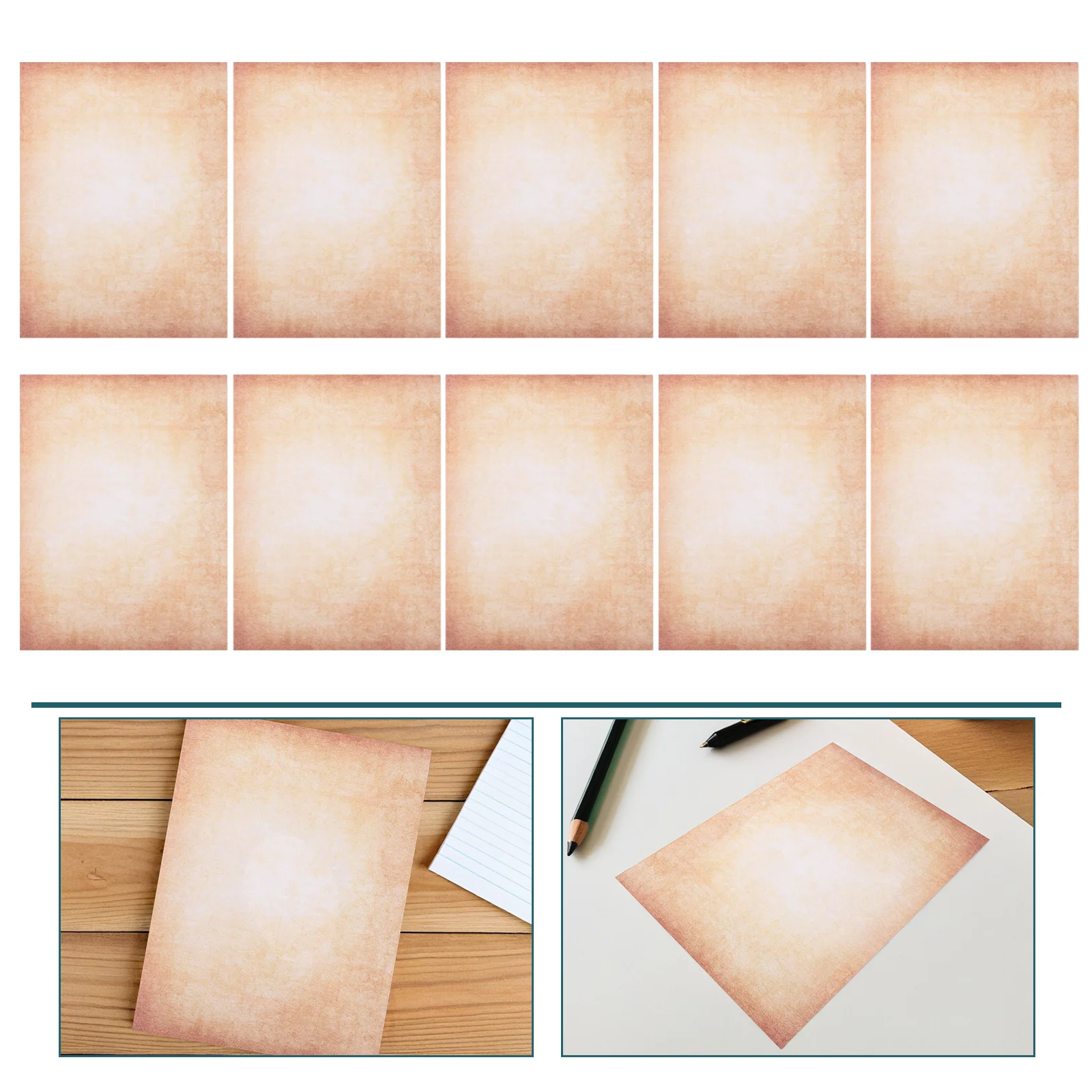 

100Pcs Vintage Letter Writing Paper Double-Sided Retro A4 Sheets for Scrapbooking Journaling DIY Printing Crafts