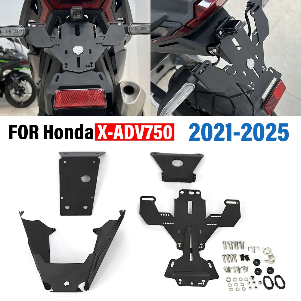 

Motorcycle Rear Short Tail FOR HONDA X-ADV XADV 750 2021-2025 2024 License Stock Tidy License Plate Holder Tailstock Bracket Kit