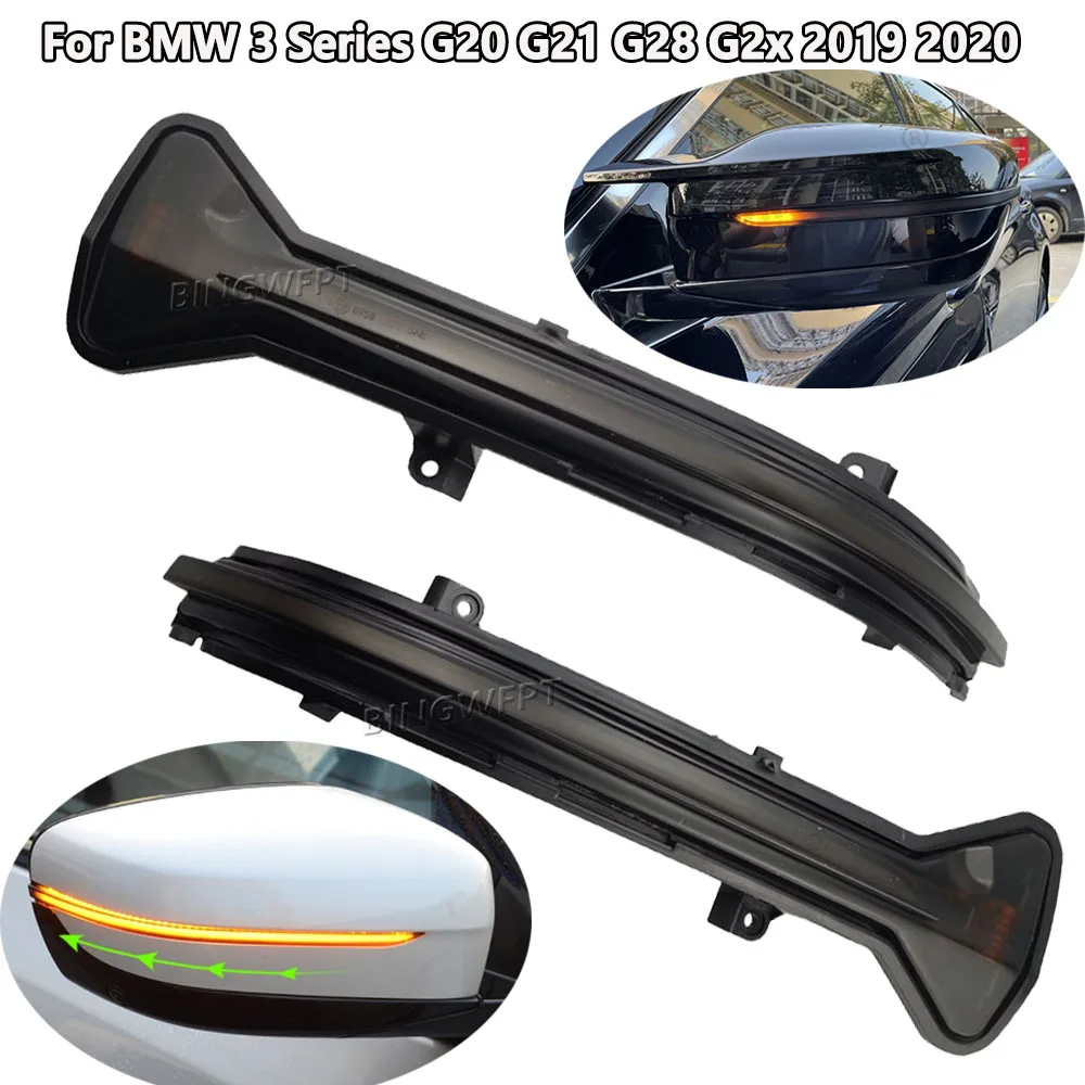 For BMW 3 Series G20 G21 G28 G2x 2019 2020 Auto Accessories Rearview Mirror Indicator Flashing Sequential Turn Signal Light
