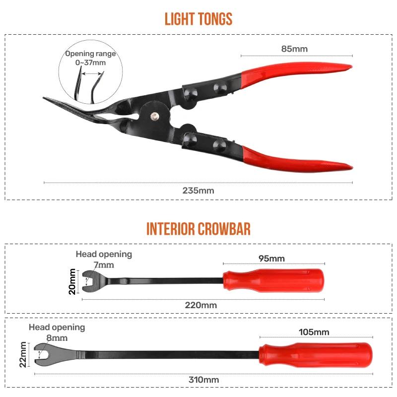 Hi-Spec Multipiece Auto-interieur Removal Tool Auto Reparatie Demontage Tool Kit Mechanische Gereedschap Set Schroevendraaier Bits Handgereedschap set