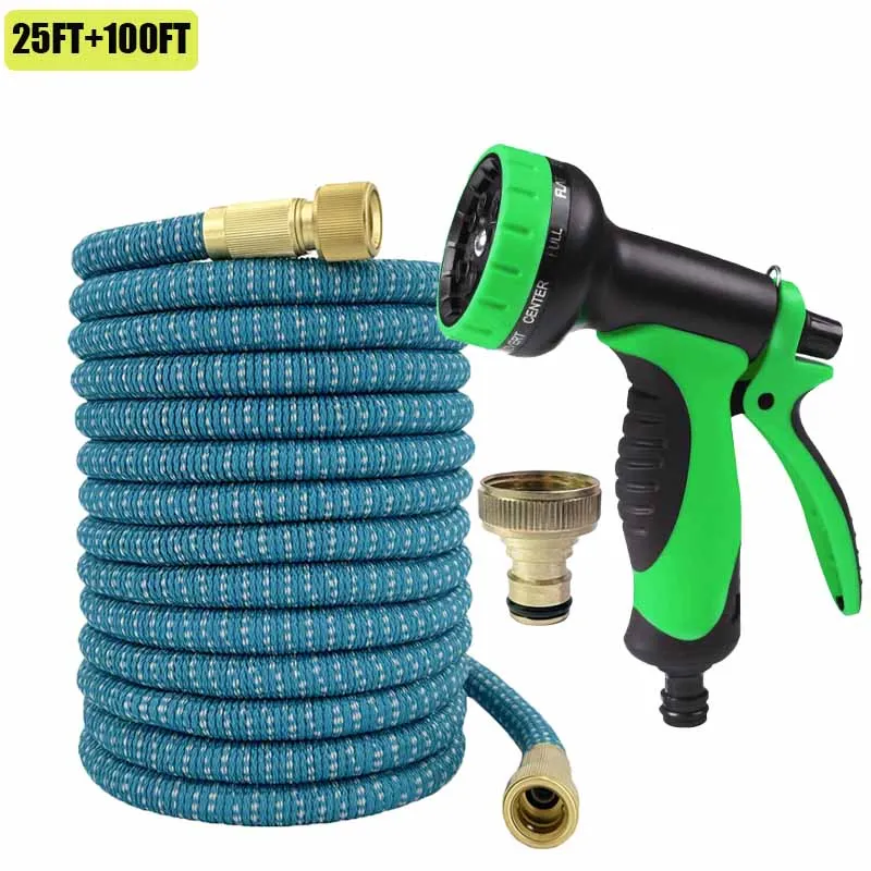 

Телескопический шланг 1 шт., 10-функциональный регулируемый водяной пистолет высокого давления, оснащенный универсальным Ioint, инструментом для полива сада