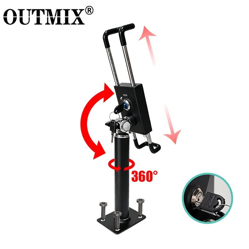 Adjustable iPad Security Stand Metal Tablet Display Holder 360 Degrees Rotate Tablet Lock Enclosure With Keys for 6.3-12.9 inch