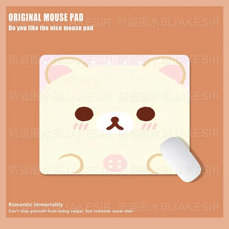 جميل Rilakkuma الكرتون الوسادة الصغيرة XS المطاط ماوس الوسادة لألعاب الكمبيوتر سطح المكتب الديكور مكتب ماوس حصيرة Deskmat البساط مخيط حافة