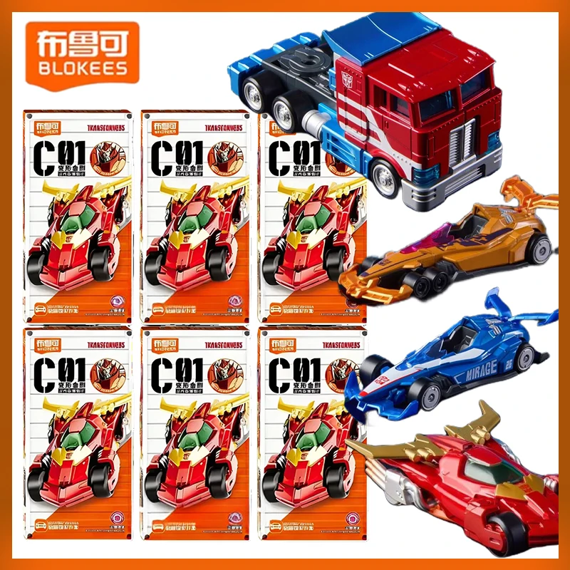 

Transformers Automotive Leader C01 Genuine Blokees Mini Car Trendy Blind Box Toys Collectible Anime Action Figure Assembly Model
