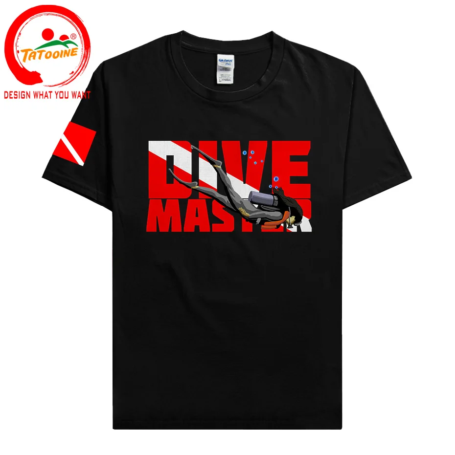 Awesome Scuba Diver Tee Shirt Men Casual Cotton Scuba Dive Master T-shirt Ocean Diving T Shirt Man Swim Diver Gift Idea Tshirt