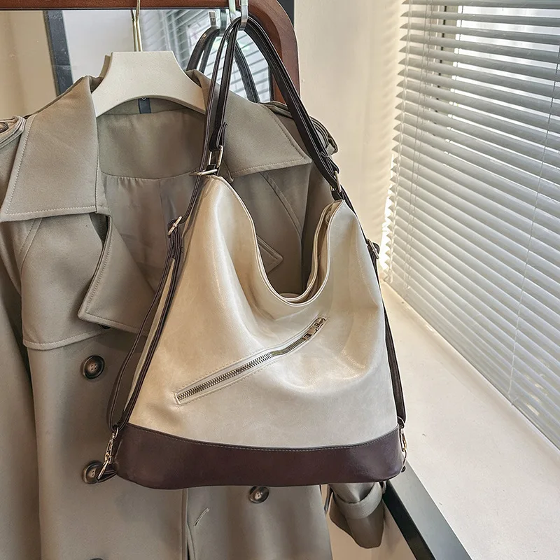 

Модные женские сумки на плечо, большая вместимость, универсальный повседневный дорожный рюкзак, кожаная сумка-тоут, сумка